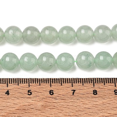Natural Green Aventurine Round Beads Strands G-S150-8mm-1-1