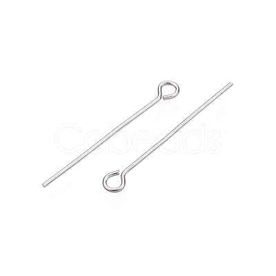 Anti-Tarnish 925 Sterling Silver Eye Pins STER-N016-0.4x20mm-01P-1