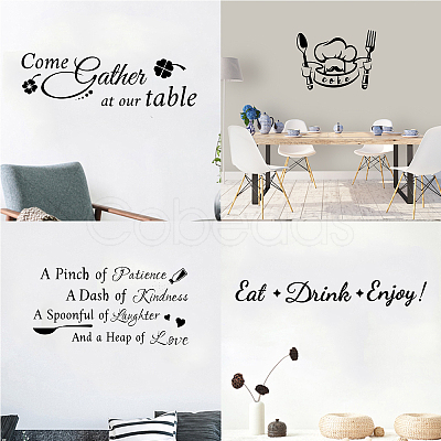 PVC Quotes Wall Sticker DIY-WH0200-072-1