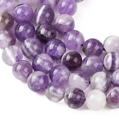Natural Chevron Amethyst Beads Strands G-P428-04A-6mm-1