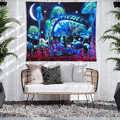 Black Light Aesthetic Mushroom Wall Tapestry JX151A-1