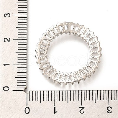 Brass Clear Cubic Zirconia Linking Rings KK-M312-30P-1