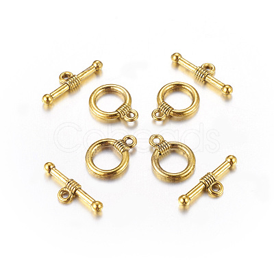 Tibetan Style Alloy Toggle Clasps X-GLF0034Y-NF-1