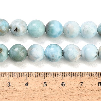 Natural Larimar Beads Strands GG-CBA007A-B01-10mm-1