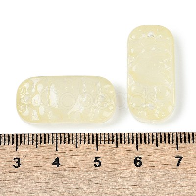 Spray Painted Transparent Glass Connector Charms X1-GLAA-H035-06E-1