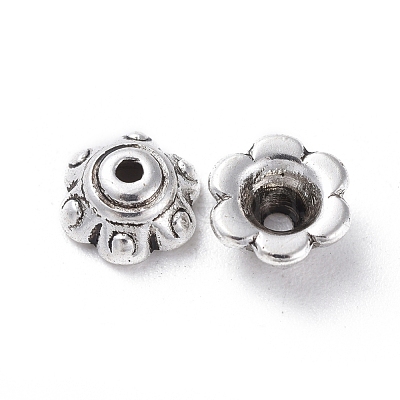 Tibetan Style Alloy Bead Caps LF0571Y-NF-1