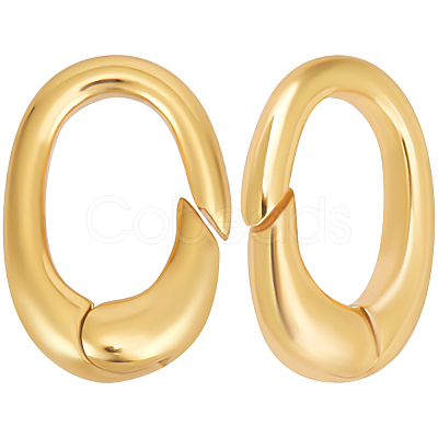 8Pcs Rack Plating Brass Spring Gate Rings KK-BBC0014-14-1