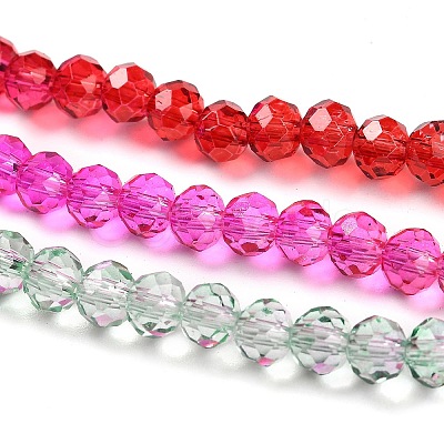 Transparent Painted Glass Beads Strands X-DGLA-A034-T3mm-A24-1