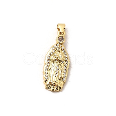 Brass Micro Pave Cubic Zirconia Pendants KK-A266-30G-1