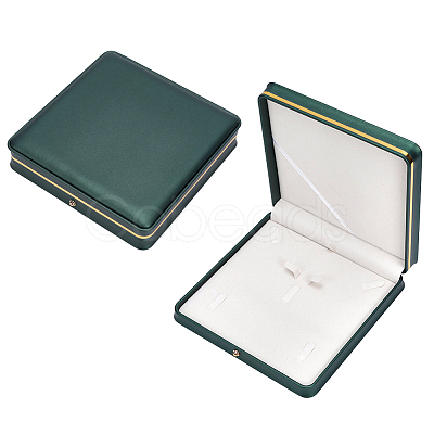 Imitation Leather Pure Color Flip-open Gift Boxes CON-WH0095-238A-01-1