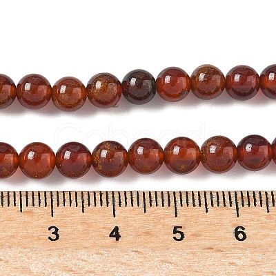 Natural Orange Garnet Beads Strands G-G271-B01-6mm-1