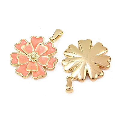 304 Stainless Steel Enamel Pendants STAS-P438-12E-G-1