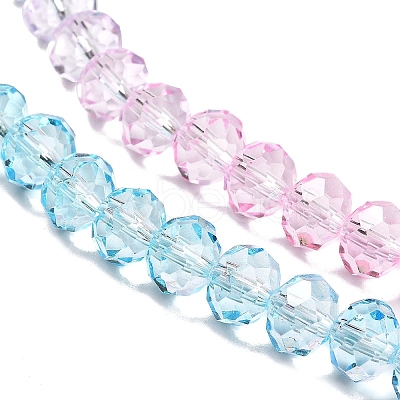 Transparent Painted Glass Beads Strands LS-DGLA-A034-T6mm-A22-1
