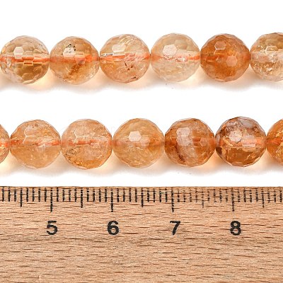 Natural Citrine Beads Strands GG-CBA59DD-C02-8mm-1