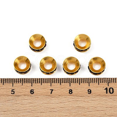 Brass Rhinestone Spacer Beads RB-A020-9mm-11G-1