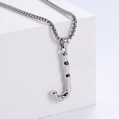 Minimalist chic collarbone necklace with 26 English letters design LW4134-36-1