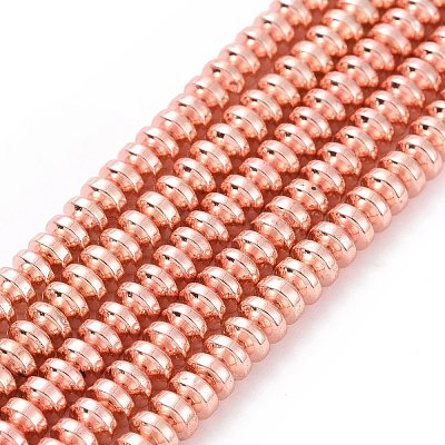 Electroplate Non-magnetic Synthetic Hematite Beads Strands G-L485-04B-RG-1