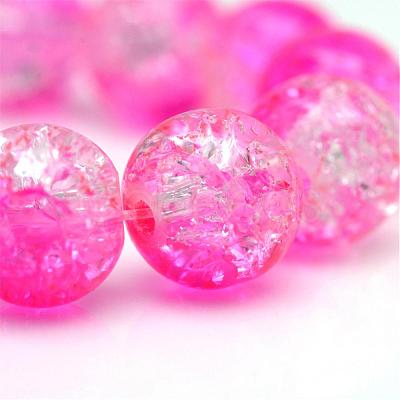 Baking Painted Crackle Glass Bead Strands CCG-S001-6mm-09-1