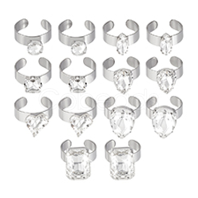 304 Stainless Steel Cuff Rings RJEW-PH01323-1