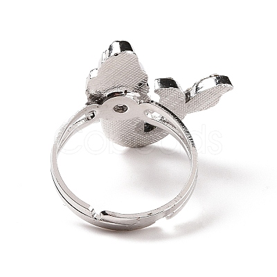 Glass Mermaid Mood Ring RJEW-C031-05P-1