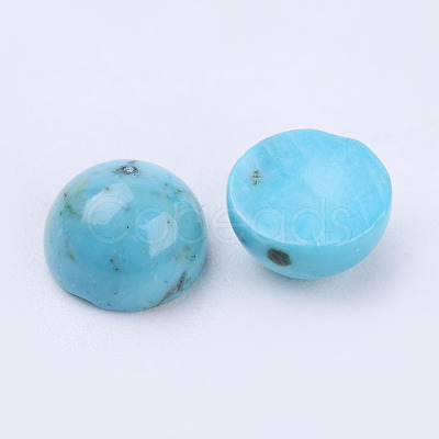 Natural Howlite Cabochons TURQ-L028-05-6mm-1