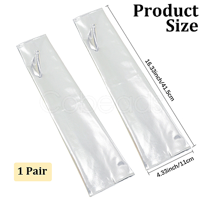 Polyester Long Fingerless Gloves AJEW-WH20018-117A-1