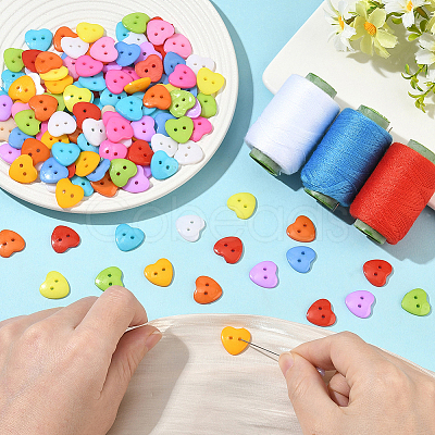 1 Bag 2-Hole Resin Buttons BUTT-SP0001-19B-1
