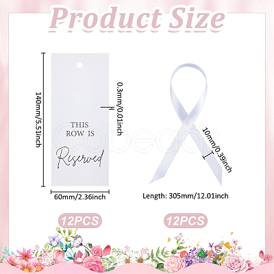 12Pcs Paper Seat Reserved Sign Hanging OFST-WH0004-095B-1