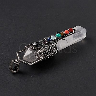 Natural Quartz Crystal Big Pointed Pendants G-H281-02D-1