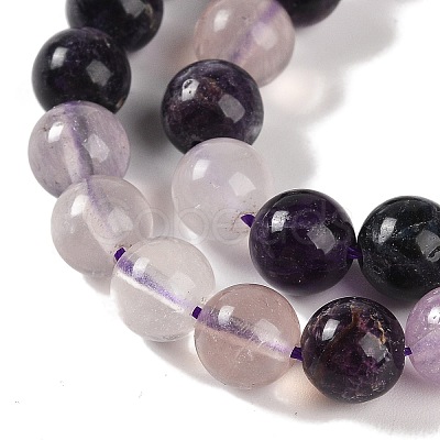 Natural Purple Fluorite Beads Strands G-P530-B08-03-1