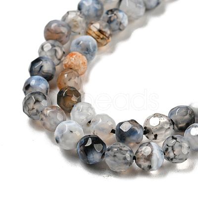 Natural Fire Crackle Agate Bead Strands G-R344-4mm-24-1