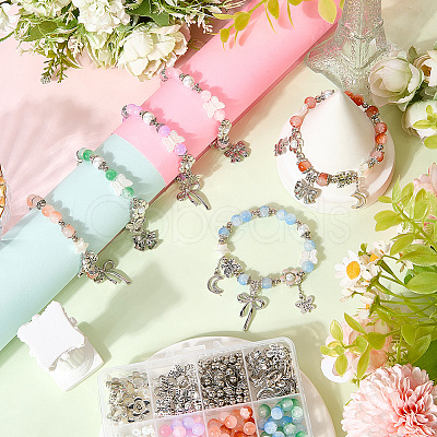 DIY Bowknot flower Bracelets Making Kits DIY-SC0029-55-1