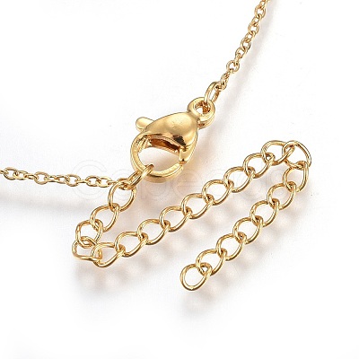 304 Stainless Steel Brass Cubic Zirconia Pendant Necklaces NJEW-O108-13-1