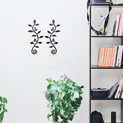 2Pcs Iron Wall Art Decorations HJEW-WH0067-231-1