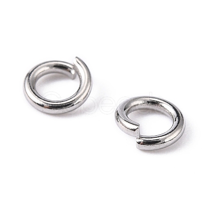 Tarnish Resistant 304 Stainless Steel Open Jump Rings STAS-E067-08-6mm-1