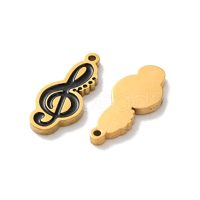 Ion Plating(IP) 304 Stainless Steel Enamel Pendants STAS-M102-42A-G-1