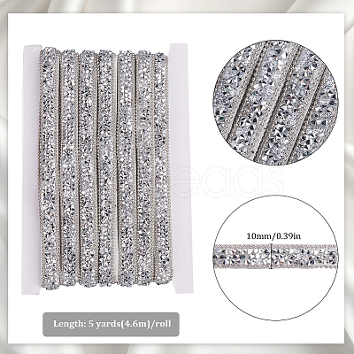 5 Yards Self Adhesive Resin Rhinestone Tape DIY-SP0002-49D-1
