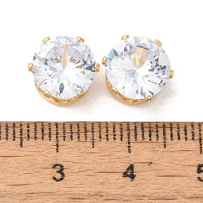 Brass Clear Cubic Zirconia Cabochons LS-STAS-M294-30A-1