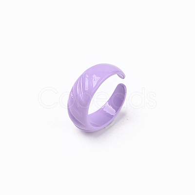 Spray Painted Alloy Cuff Rings RJEW-T011-31C-RS-1