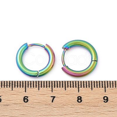 202 Stainless Steel Huggie Hoop Earrings EJEW-F111A-14mm-RC-1