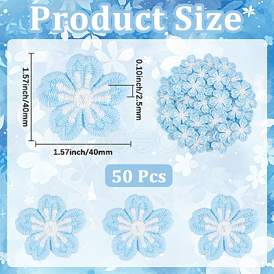 50Pcs Polyester Applqiues PATC-CY0001-60-1
