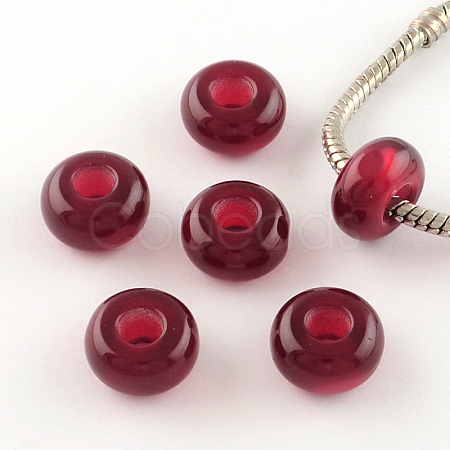 Imitation Cat Eye Resin European Beads RPDL-S001-04-1