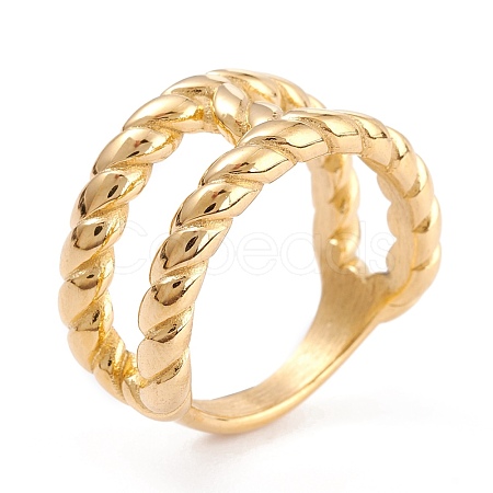 Ion Plating(IP) 304 Stainless Steel Finger Rings RJEW-K233-47G-7-1
