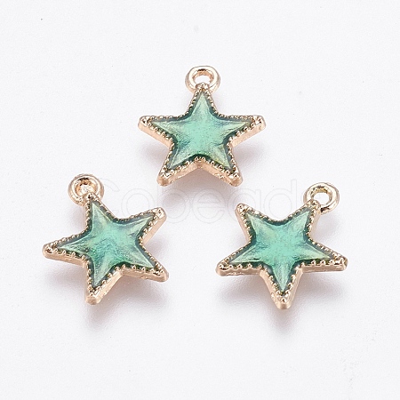Alloy Enamel Charms X-ENAM-O027-04C-1
