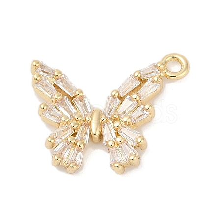 Brass Micro Pave Cubic Zirconia Pendants KK-Z094-15G-1