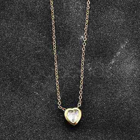 304 Stainless Steel Pendant Necklaces NJEW-O108-14G-1