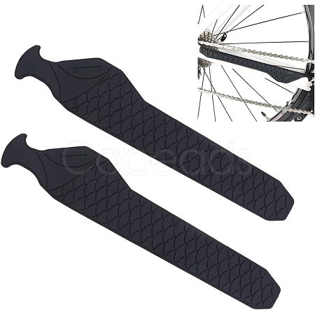 Silicone Bicycle Down Tube Frame Protectors AJEW-WH0317-16-1