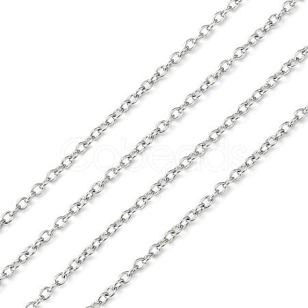 Tarnish Resistant 304 Stainless Steel Cable Chains CHS-A003J-0.4mm-1