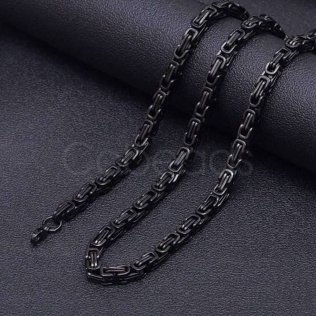 Stainless Steel Byzantine Chains Necklaces for Men FS-WG56795-199-1