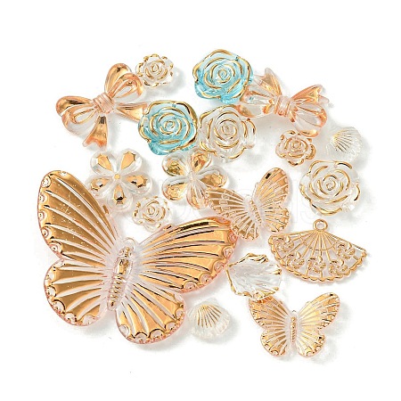 Transparent Acrylic Beads OACR-O006-03B-1